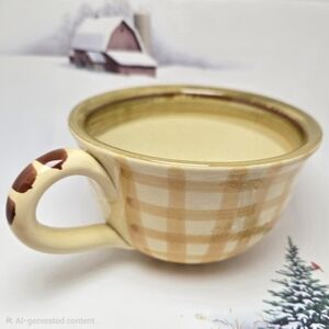 Vintage Bath & Body Works At Home Italian Stoneware Soup Mug Bowl Rare Ceramic